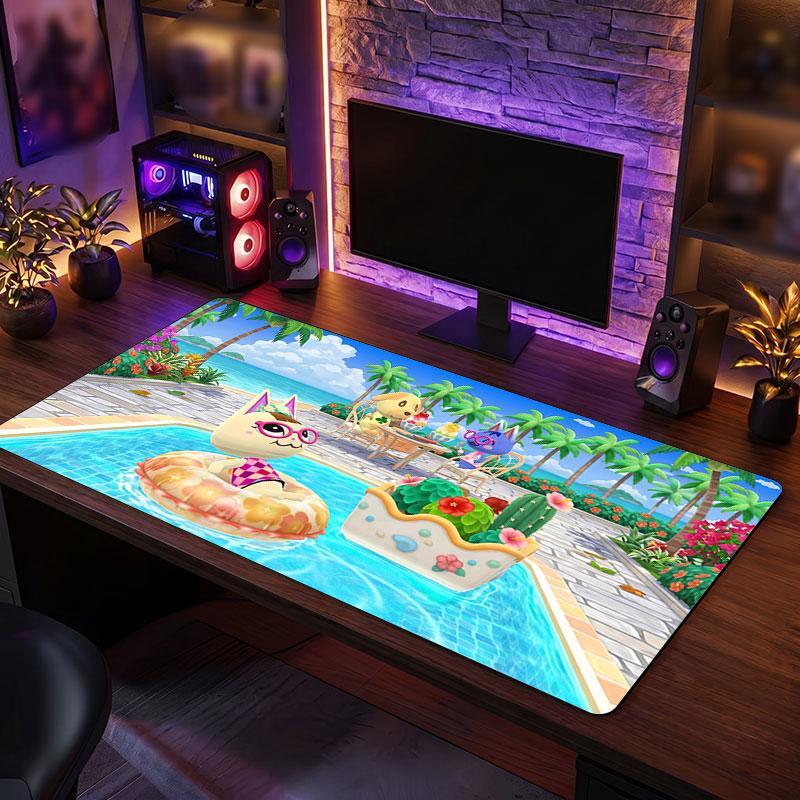 Big Mouse PadAnimal Crossing Extended Soft Desk Mat Gaming Office Computer Table Decor Mat