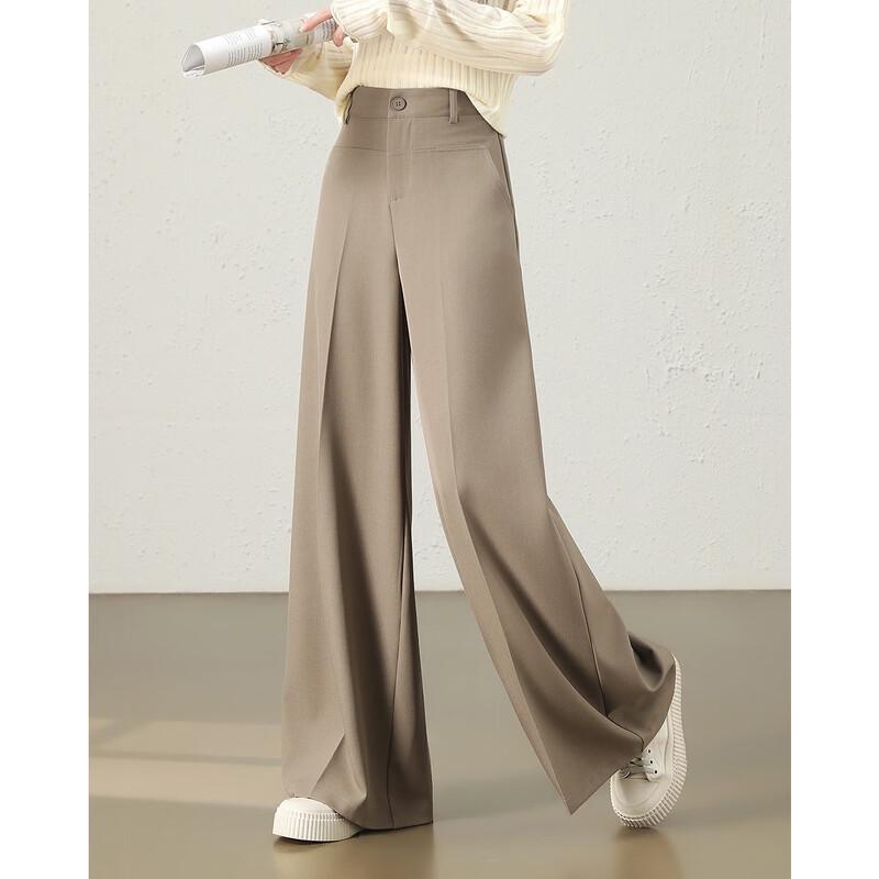 TERRE BLEUE Women's Loose Fit Straight-Leg Casual Pants