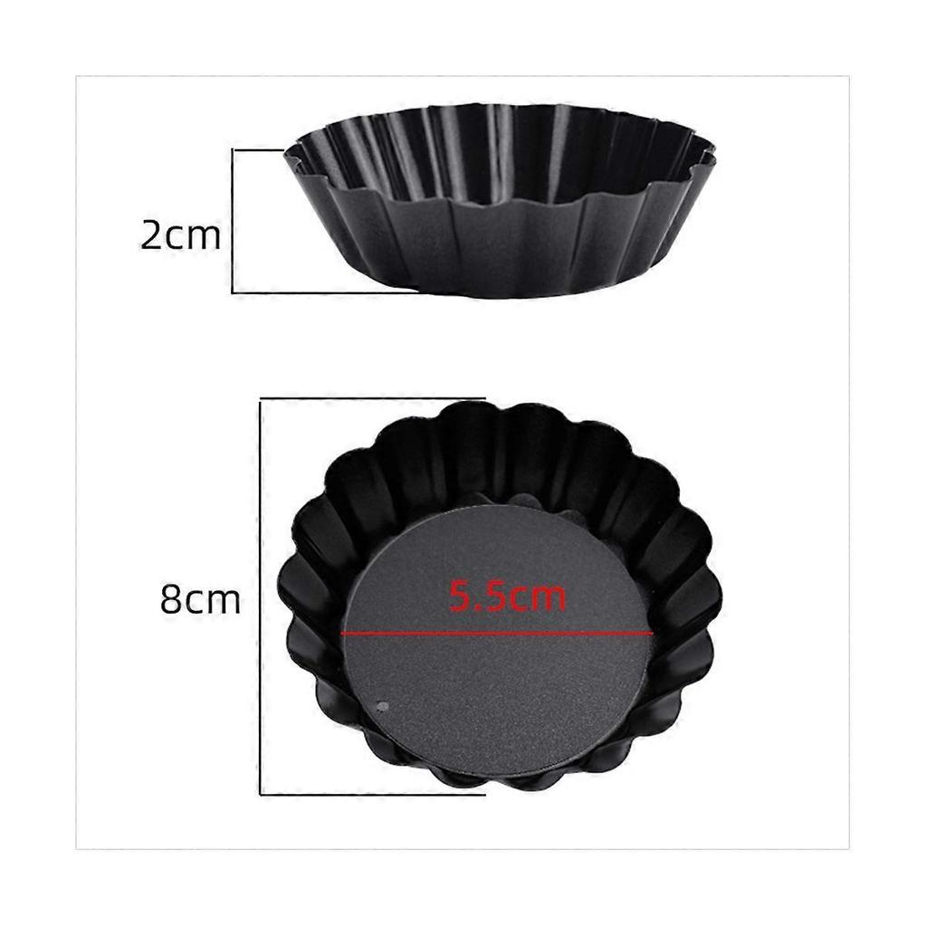 32PCS 3 Inch Mini Tart Pans Egg Tart Mold with Removable Bottom Round Quiche Pan Mini Pie Pans Bakeware Mold