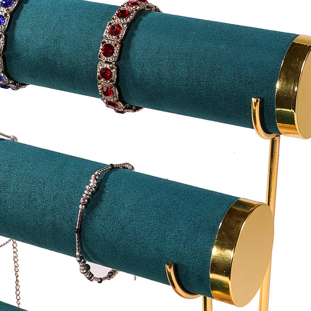 Detachable Tiered Jewelry Rack Wood Base Stand for Showcasing Bracelets and Bangles Wrist Accessories Storage Organizer