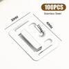 100PCS Buckle Hasp Plate Wall Panel Buckle Clamp Fastener Hardware Furniture Wainscot Board Clip