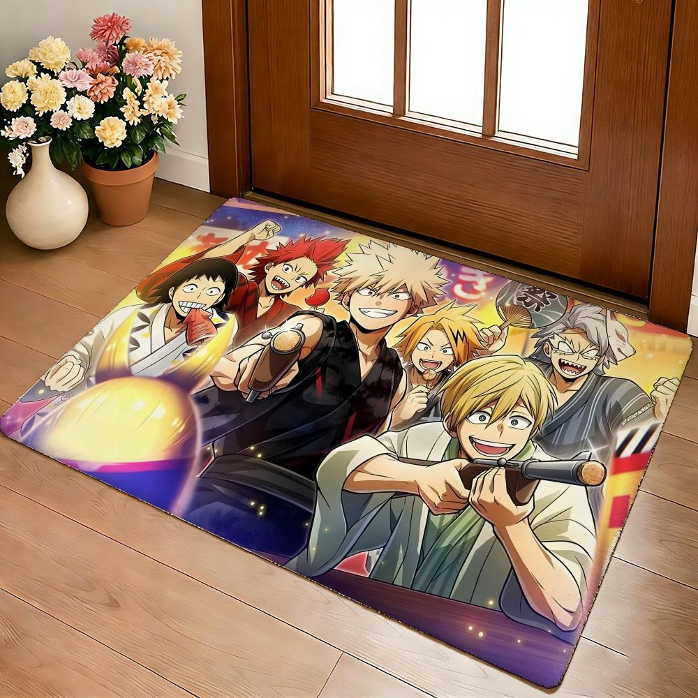 Anime M-My Hero Academia Floor Mat Cozy Flannel Soft Thick Non-Slip Mat For Living Room Bedroom Kitchen Decor Rugs