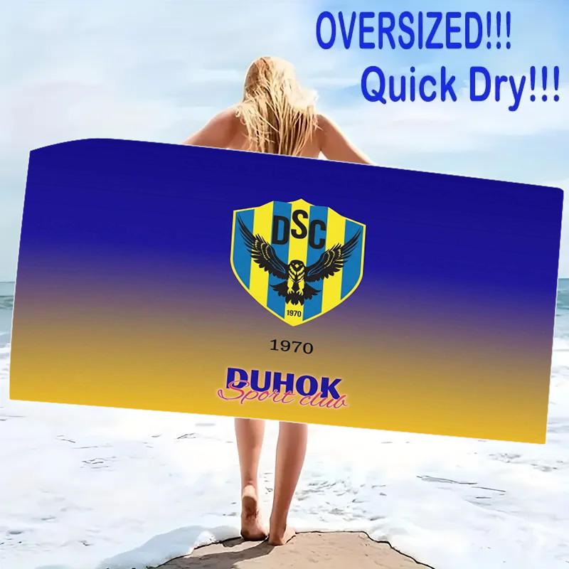 DUHOK SC Print Beach Towel, Large Soft Quick Dry Towel for Beach Camping Swimming
