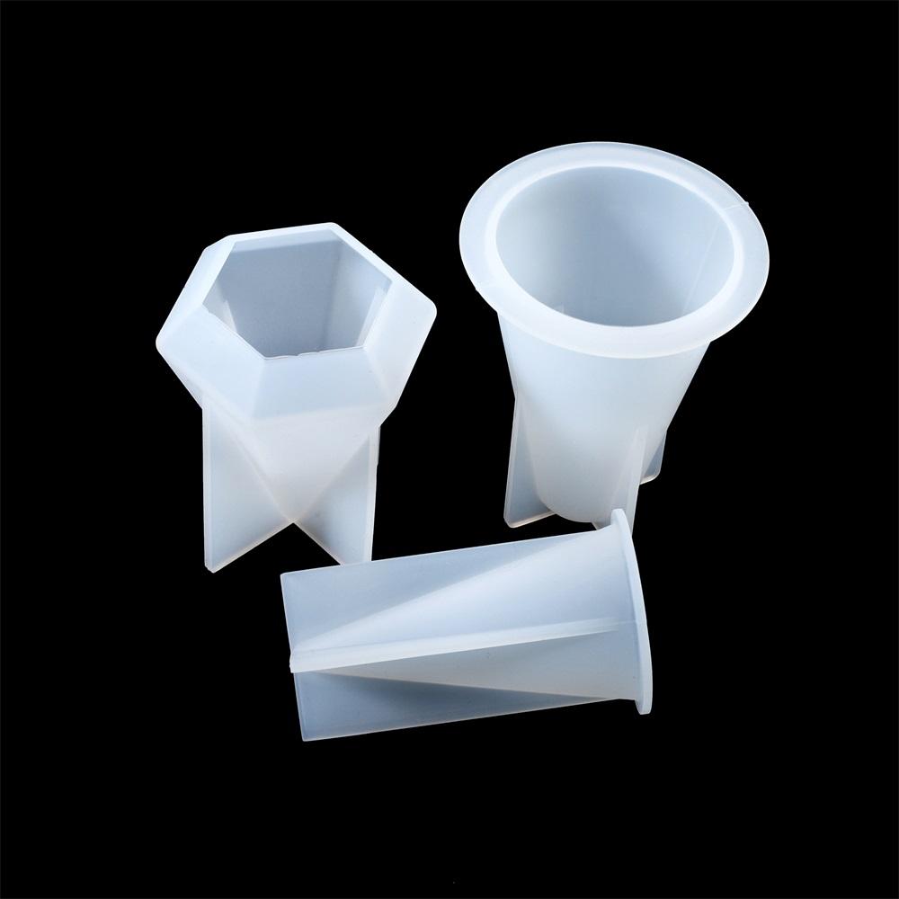 Diamond Shape Handmade Candle Mold Cone Clear Silicone Candle Mold Scented Candle Mould For Diy Making Handmade UV Epoxy Crystal