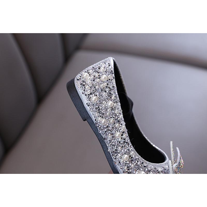 Autumn new style ladylike baby girl children's princess rhinestone single shoes leather shoes dance performance shoes