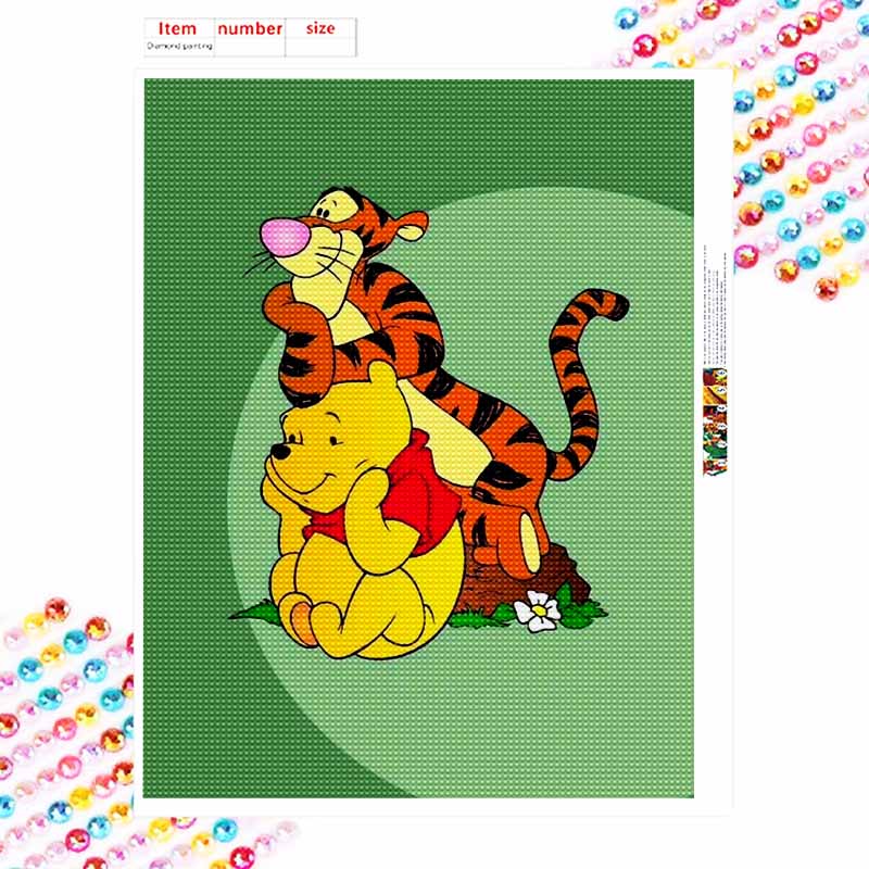Disney Diamond Painting 5D DIY Tigger Winnie The Pooh Diamond Painting Art Diamond Painting Kit Adult/Beginner Gift Idea Home Decor
