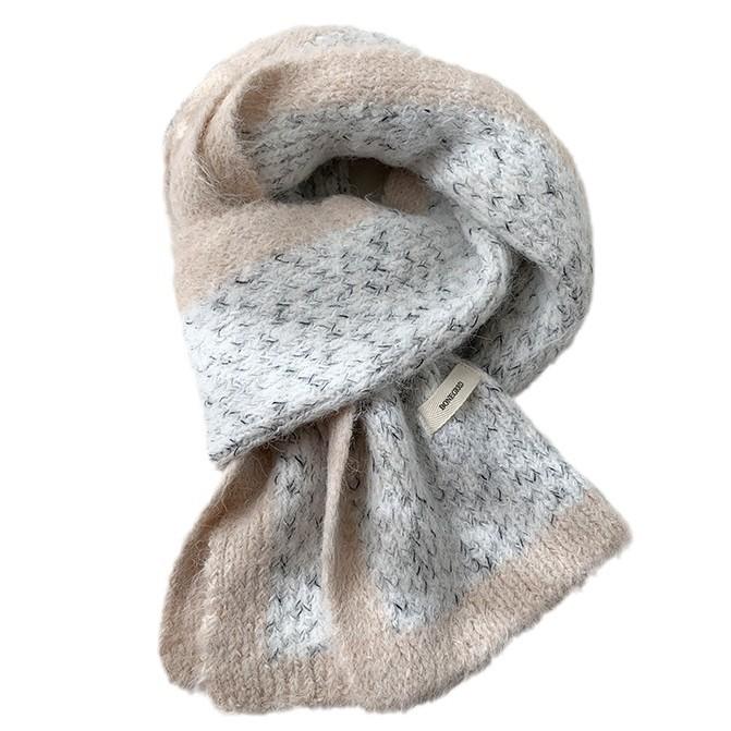 Including scarves, women's winter senior sense is versatile, white lovers keep warm, wool scarf neck protection, Korean version of the student tide