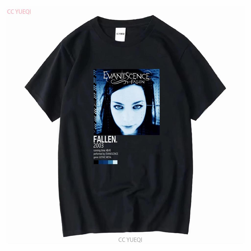 Evanescence Fallen Album T-shirt Taglia Completa S 5XL vintage Lavata streetwear Comoda Elasticizzata Traspirante abbigliamento firmato