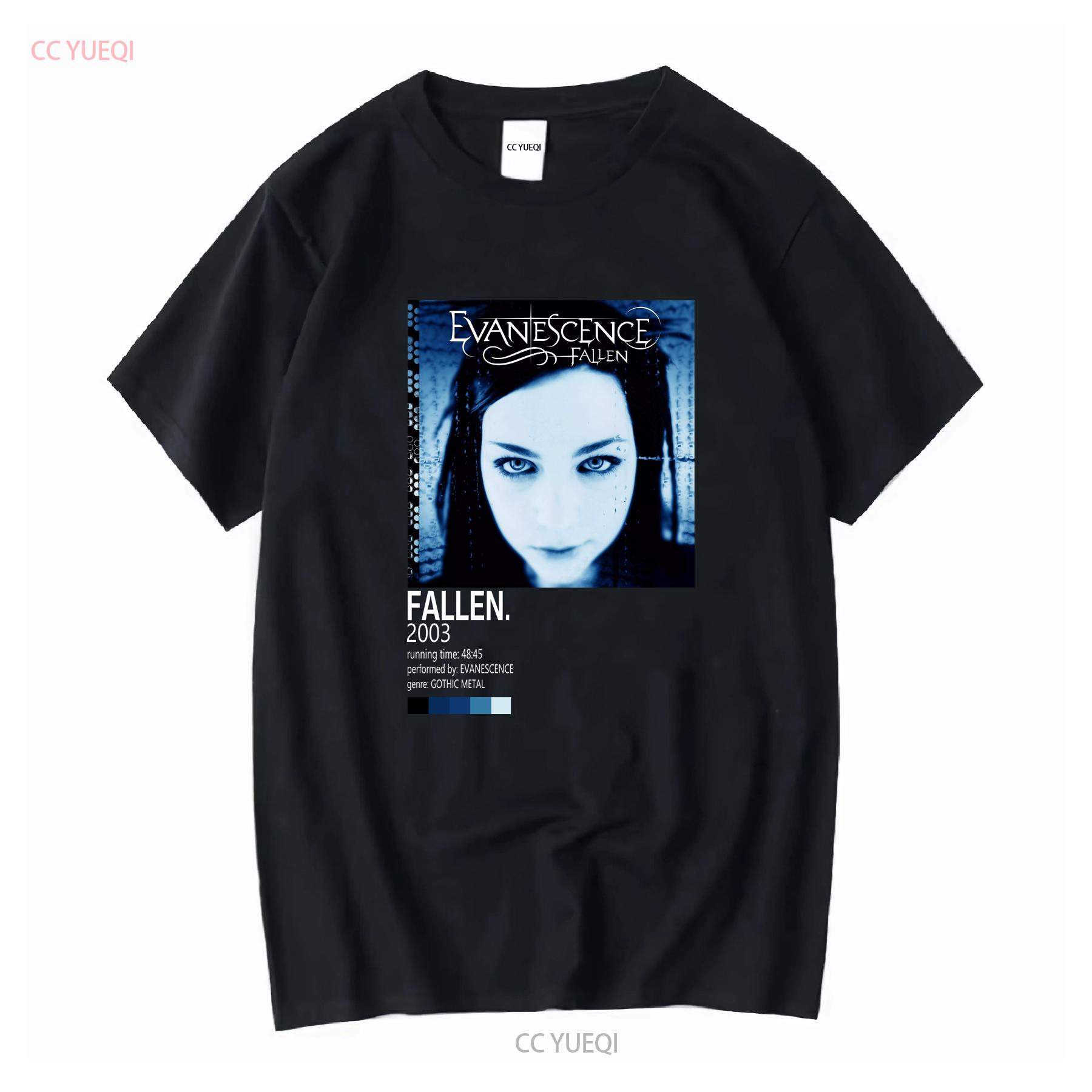 

Evanescence Fallen Album T shirt Full Size S 5XL vintage Washed streetwear Comfortable Stretched Breathable designer clothes 4XL