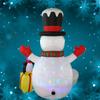 Christmas Inflatable 7ft Display Decor With 2 Penguins Christmas Inflatable Snowman For Family Friends Indoor Outdoor Party