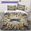 Vibrant Mandala Cats Pattern Bedding uilt Set uilt Cover Pillowcase Home Decoration Birthday Gift (1 * duvet cover + 2 * pillowcase without core)