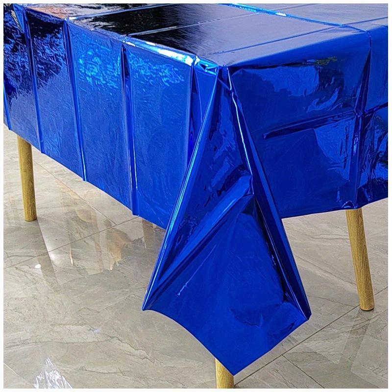 1PC Aluminum Film Birthday Party Tablecloth Disposable Waterproof Scene Props Layout Supplies Tablecloth
