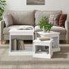 VidaXL Nesting Tables 3 Pcs White Engineered Wood 816488