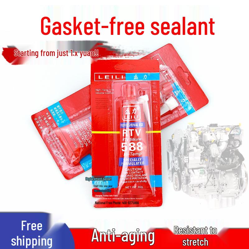 588 High-Temperature Red Silicone Sealant for Automotive Motor Repair - 100g