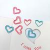 Mini Heart Paper Clips - Valentine's Day Gift Brooch with Cartoon Heart Design