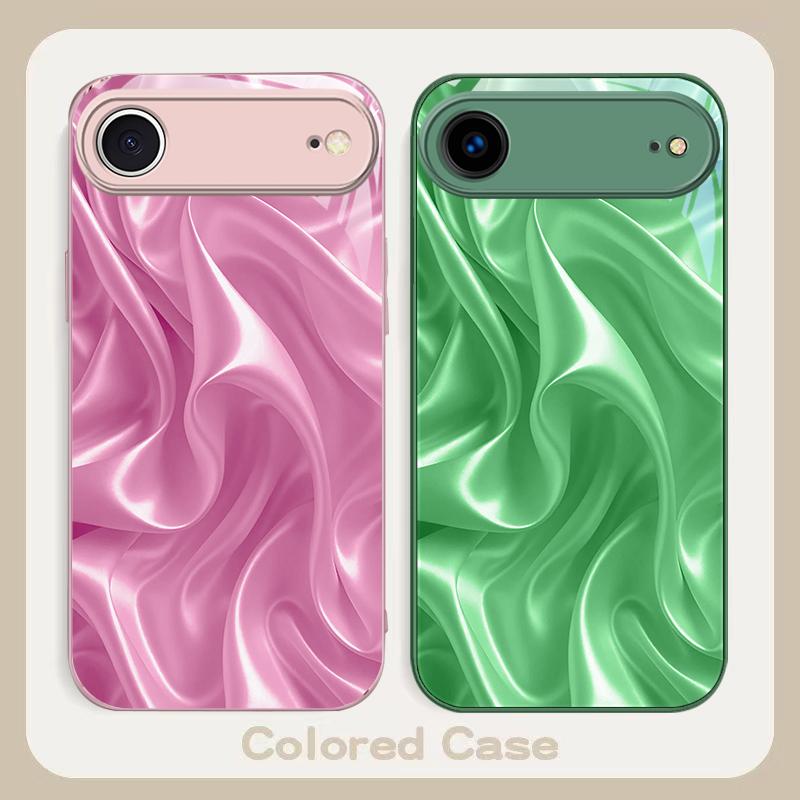 The golden silk of waves For iPhone 17 Air 16 E 15 14 13 Plus 12 mini 17 Pro Max 11Pro XR X 16E 7 8 11 Tempered Glass Phone Case