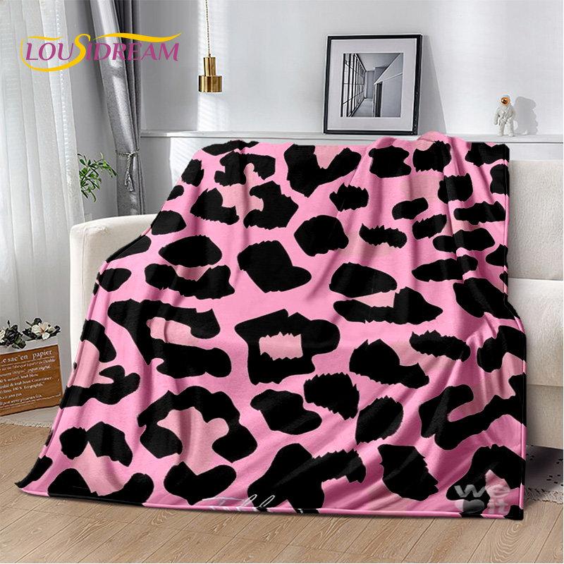 3D-Wild-Leopardenmuster-Serie, weiche Plüschdecke, Flanelldecke, Überwurf, Decke für Wohnzimmer, Schlafzimmer, Bett, Sofa, Picknick-Abdeckung, Kinder