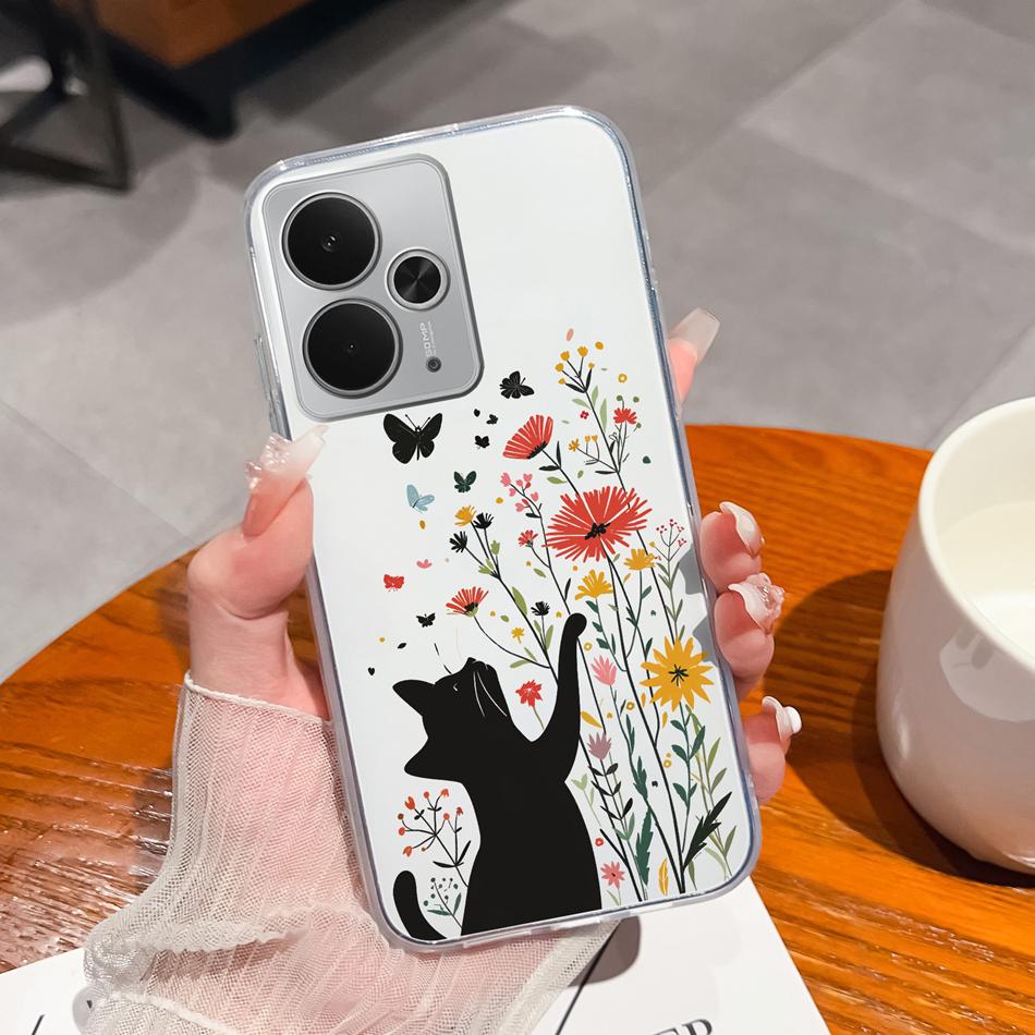 Coque de téléphone pour Realme 14T 5G Coque arrière transparente créative amusante pour Realme14 T Coque légère durable en silicone TPU souple