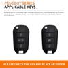 Car Sticker 2025 Hot Alloy Car Flip Remote Key Case Cover Protector Shell For Peugeot 208 308 408 508 2008 3008 4008 5008 Auto K