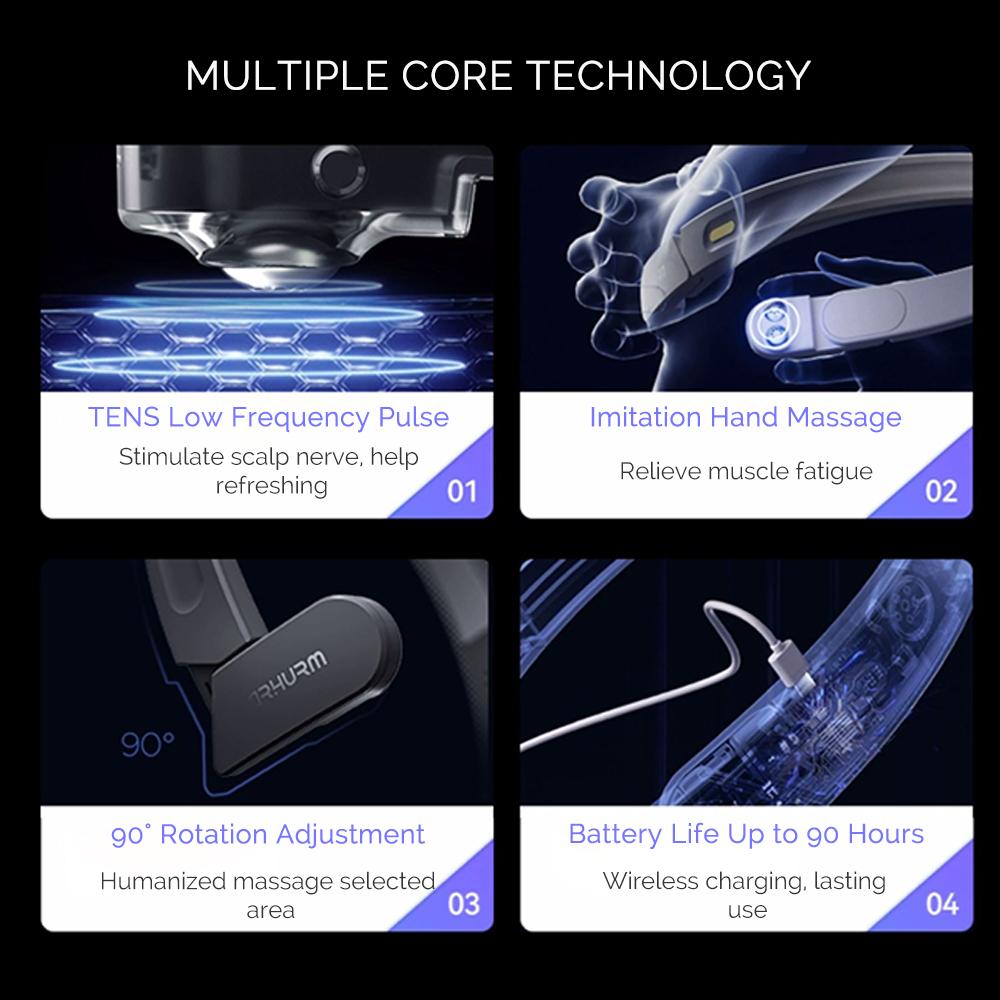 EMS Electric Head Massager 5 Gear Low Frequency Pulse Massage Relaxation Stress Sleep Aid Device Insomnia Head Masajeador