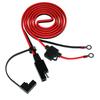 12V Ring Terminal SAE To O Ring Connecter Extension Cord Cable 4FT Battery Charger Car Motorcycle Quick Connection Wire