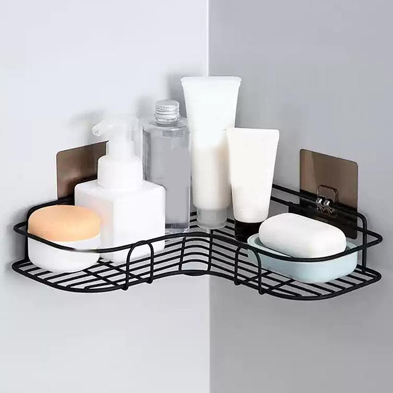 1 Stück Dreieckiges Badezimmerregal Ohne Bohren Wandmontiertes Küchen-Aufbewahrungsregal