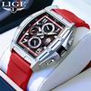 LIGE Mens Watches Sports Silicone Watch Men Luminous Chronograph Waterproof Watch for Men Male Clock Relogios Masculino+Box