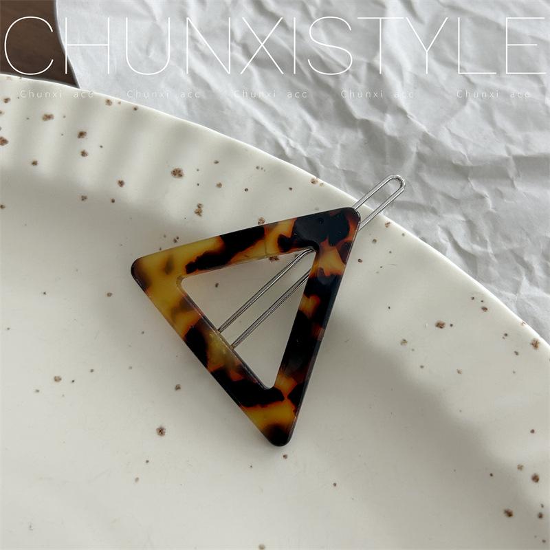 

Корейский ретро янтарный леопардовый геометрический набор заколок для волос и клипов-бантов