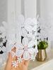 Ready-made Curtain Made of Sable Fabric with Double Guipure Lace 600x160 Cm