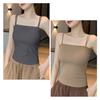 Women's Stylish Double Strap Camisole with Chest Pads - Beautiful Back and Sleeveless Form-Fitting Top