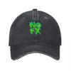 NOFX Green Logo Washed Cotton Baseball Cap Classic Fit Unstructured Streetwear Hat for Unisex Women