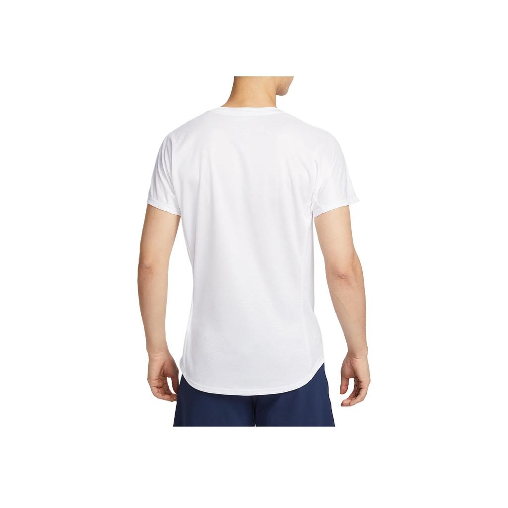 Nike Rafa Challenger Comfortable Fashion Casual Versatile Tennis Shirt Men tops White Finn-Blue DV2888-101