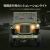 Ritaosan Military RC Car for Kids, Popular 1/10 Scale Large Off-Road Jeep RC Crawler Model, 4WD, Realistic Headlights, 2.4GHz, Two Batteries, Approxim