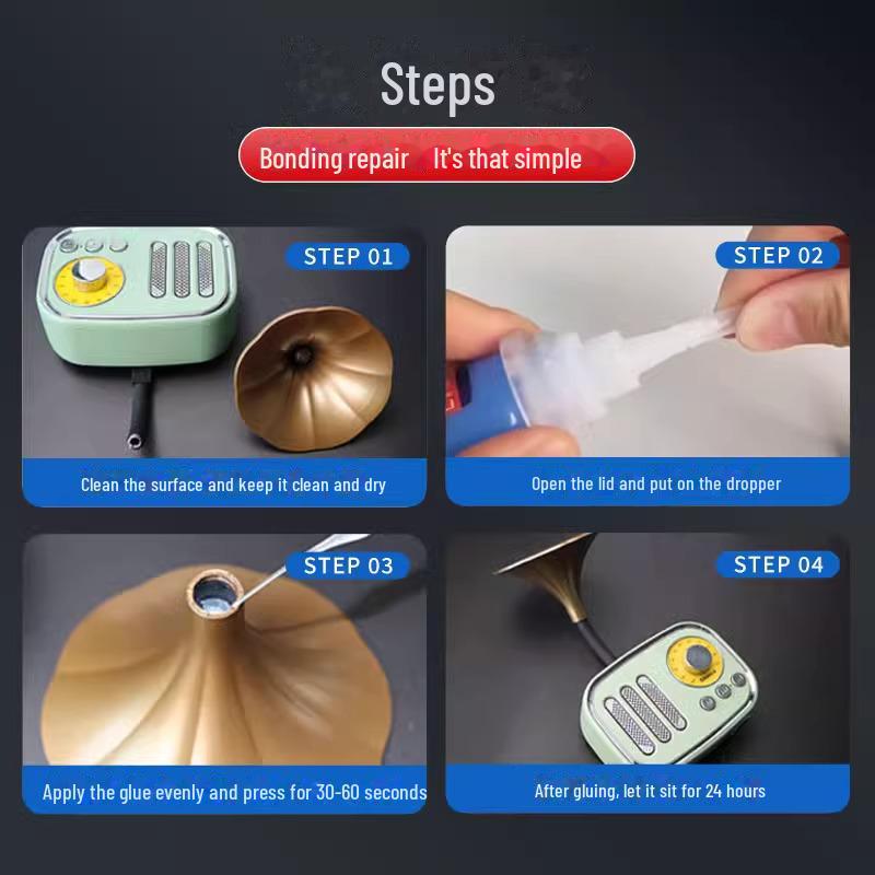 Universal 401 Strong Waterproof Quick-Dry Repair Glue for Wood, Plastic, Glass, Metal - 20g