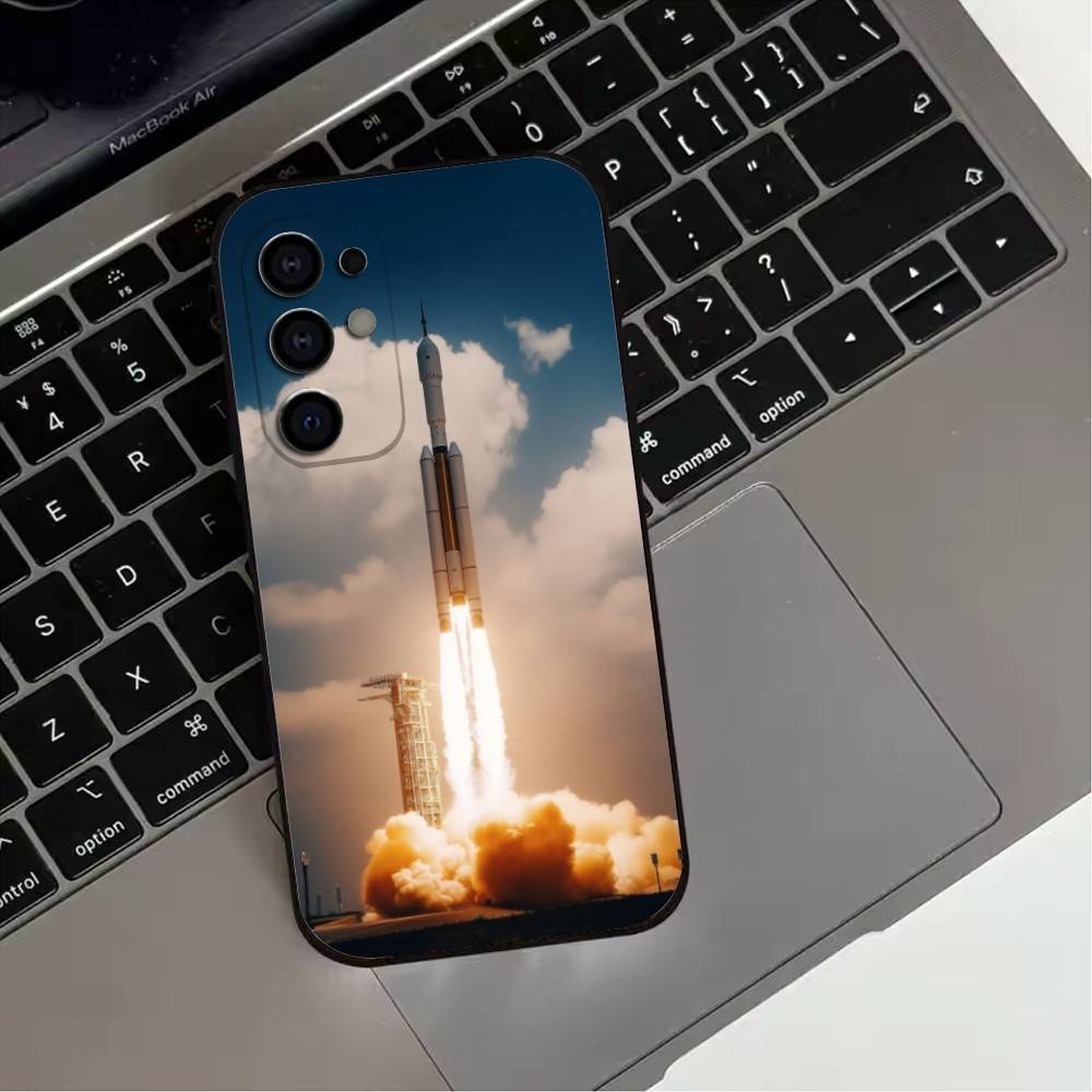 Launch the rocket Phone Case For Samsung S25,S24,S21,S22,S23,S30,Ultra,S20,Plus,Fe,Lite,Note,10,Black Cover