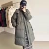 European long white duck down jacket women's 2025 winter fashion design sense streamer to keep warm over the knee thickened jacket