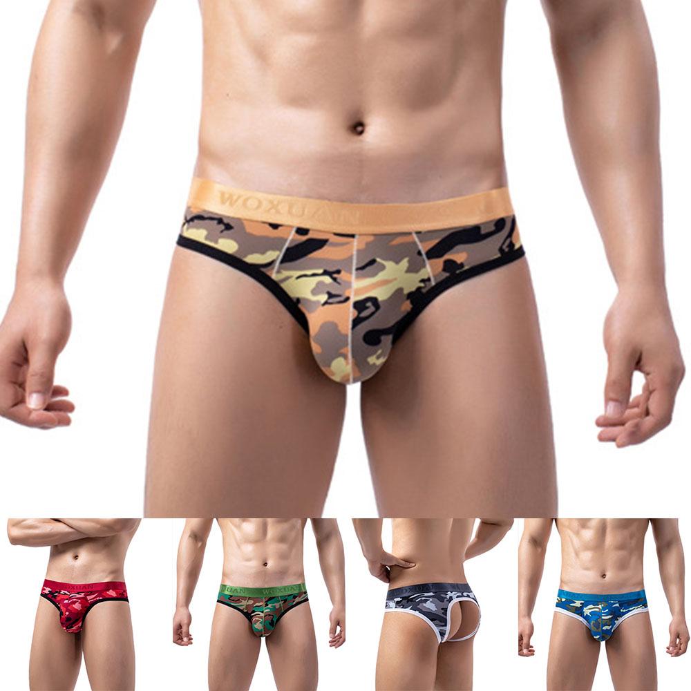 Erotic Panties Open Butt Printed Sexy Underpants Underwear