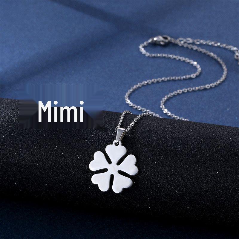 Stainless Steel Necklace and Earring Set - European and American Style, Smooth Clavicle Design, South American Studs.