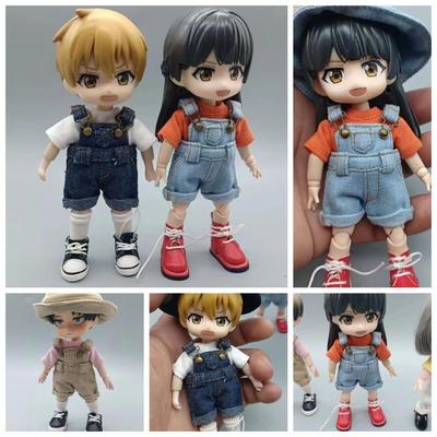 Dress Up OB11 Denim Pants Playing House Doll Jeans Pants Doll Clothes Overalls  GSC 1/12 Bjd