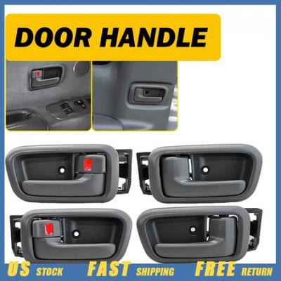 4x Interior Front Rear Left Right Door Handle+Trim For Toyota Tundra 00-06 Gray