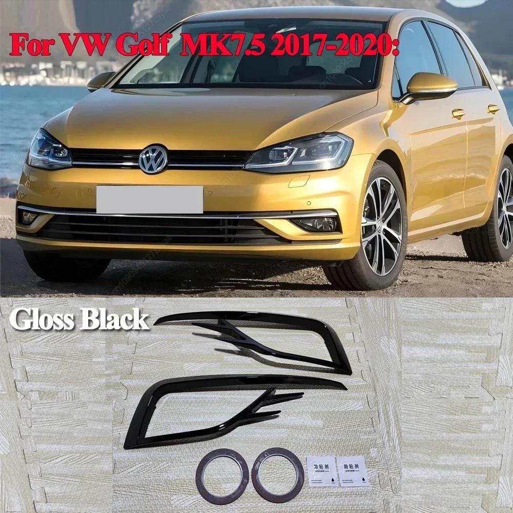 Car Front Bumper Lip Spoiler Car Bumper Fog Lamp Grille Cover Trim Body Kit For VW Golf 7 7.5 MK7 MK7.5 2012-2020 ABS Tuning