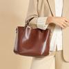 Genuine Leather Women's Bag Luxury Designer Shoulder Bag Fashion Cowhide Handbags  Women Crossbody Bucket Bags