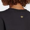 Adidas Originals Trefoil Logo Print Crew Neck Sweatshirt Women Tops Black IC5147