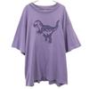 Dinosaur Rexy Short Sleeve T-shirt L Purple CS619 Men's Used