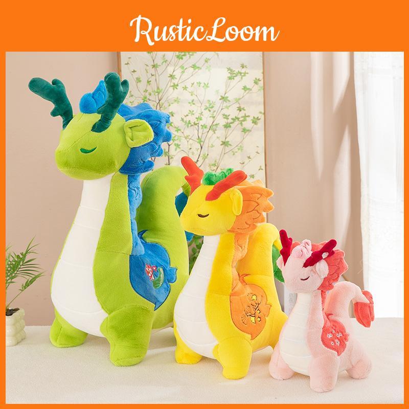 Four Seasons Simulation Dragon Plush Doll Mascot Soft Doll Child Festival Gift