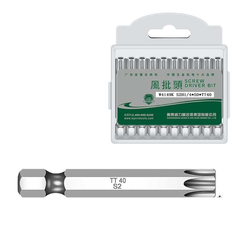 10Pieces Torx Head Screwdriver Bit Set Hex Shank Security Tamper Proof Screwdriver Drill Magnetic Screwdriver Bit Tool