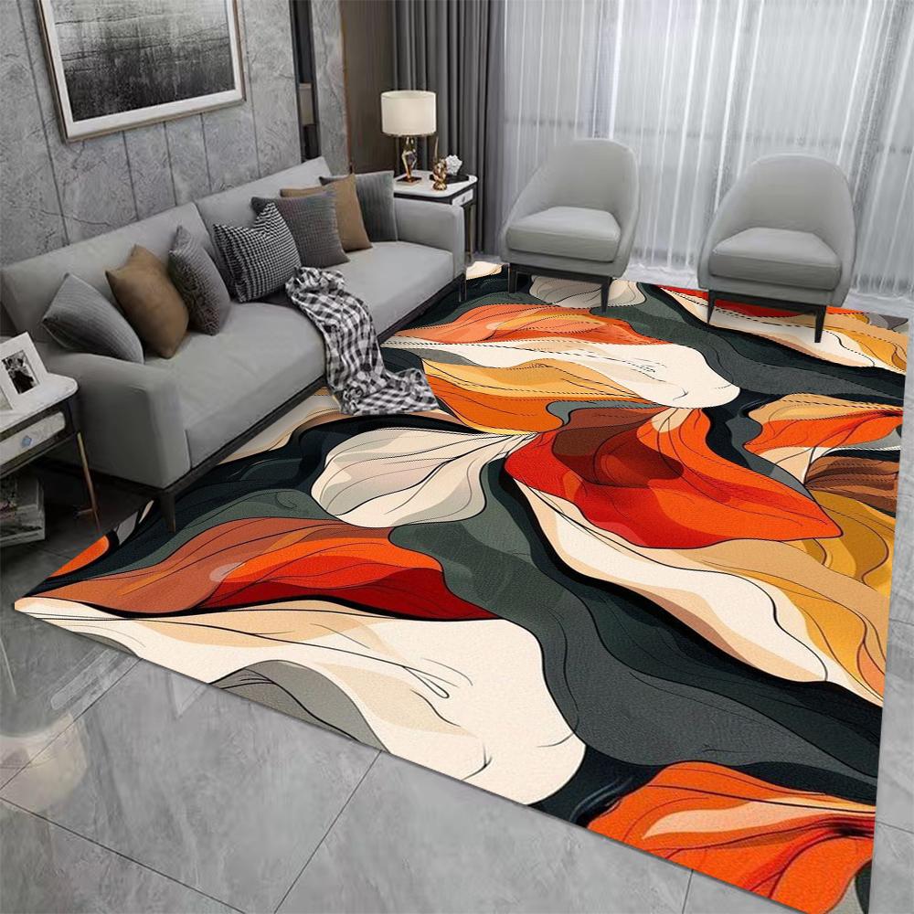 Abstract Art Carpet Mat Rug Colorful Wave Pattern Modern Graffiti Design Home Decoration Living Room Bedroom Floor Non-slip Mat