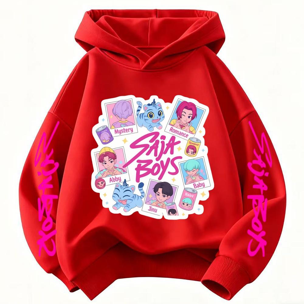 Children's Clothes Fashion Kpop Demon Hunters Huntrix Kids Hoodies Fall winter Boys And Girls Long Sleeved Hooded Sweatshirt