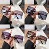 Vintage Frameless Curved Sunglasses With Letter Decor For Summer Outings And Fashion Wear