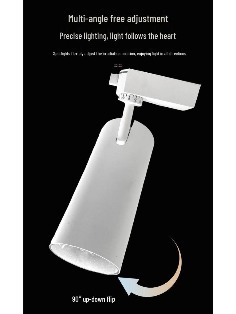 Anti-Glare LED Track Light: 40W Energy-Saving Spotlight for Stores & Exhibitions